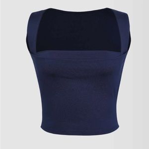 Square neck cropped tank